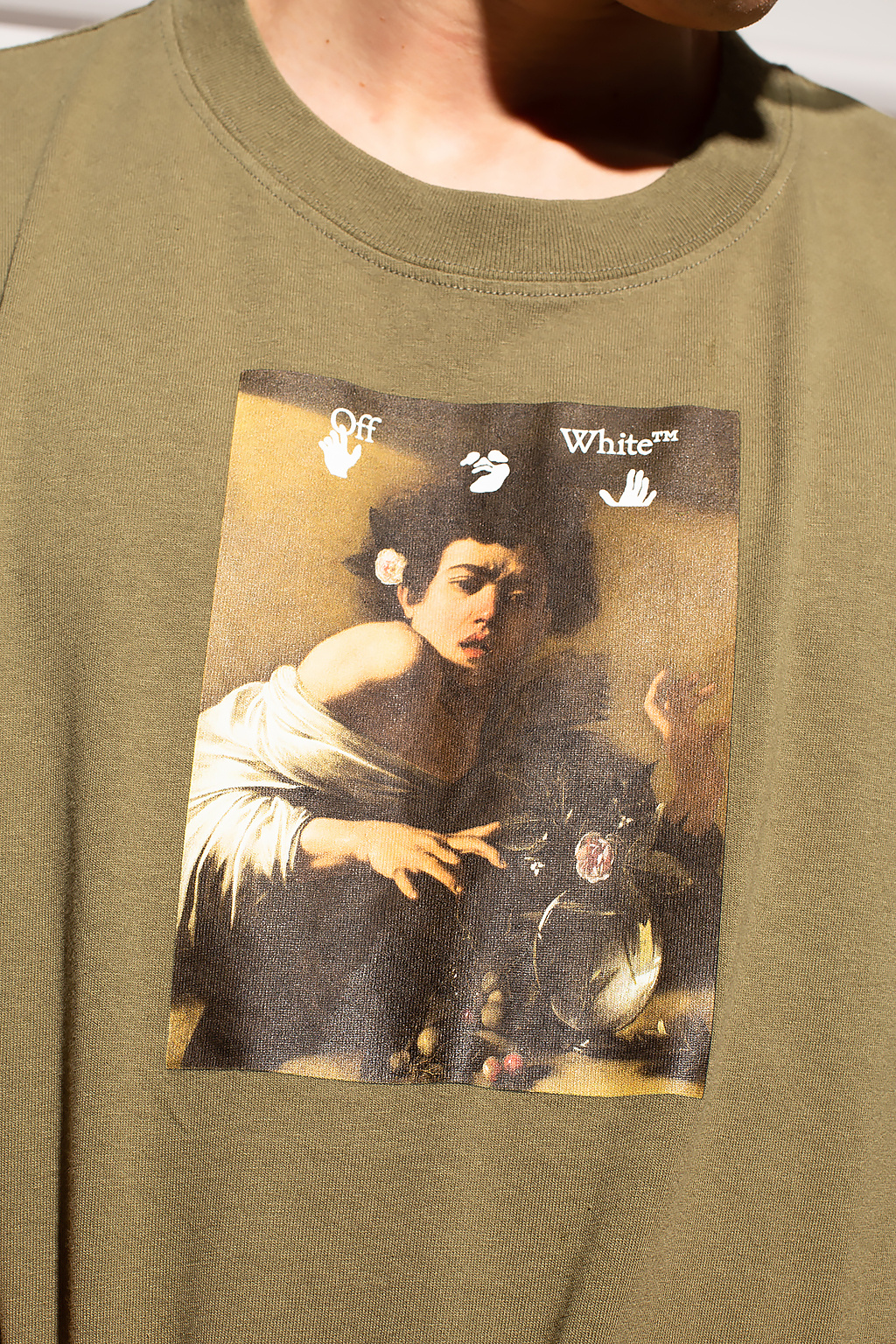 Green Caravaggio print T-shirt Off-White - Vitkac GB